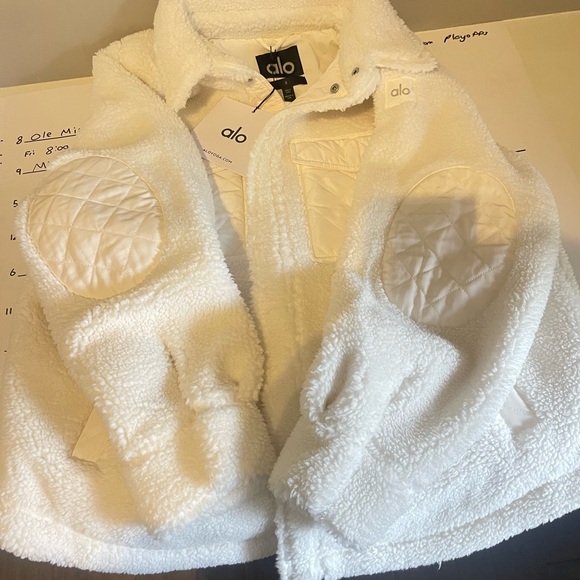 ALO Yoga Cream Teddy Jacket - Picture 2 of 3